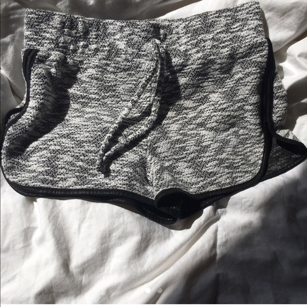 White and black shorts